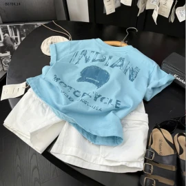 ÁO THUN XANH CHO BÉ-sỉ 128k