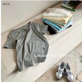 ÁO THUN TRƠN CỔ V CATKAISER-sỉ 113k