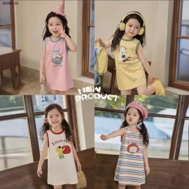 VÁY HÈ SẮC MÀU CHO BÉ GÁI-sỉ Sz 80-110 : 69k/1c           Sz 120-150 : 79k/1c