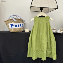 VÁY SÁT NÁCH THÊU NƠ CHO BÉ GÁI SZ ĐẠI-sỉ 145k