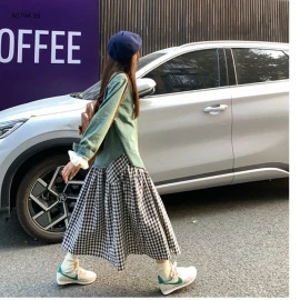 CHÂN VÁY KẺ CARO ANNA-sỉ 177k