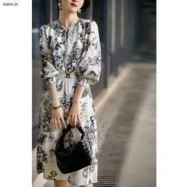 VÁY HỌA TIẾT BO CHUN CHO NỮ-sỉ 240k