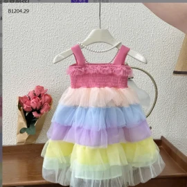 VÁY 2 DÂY CÔNG CHÚA NHIỀU TẦNG BÉ GÁI-sỉ 201k