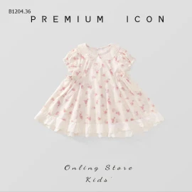 VÁY HOA NHÍ CỔ SEN BÉ GÁI PREMIUMsỉ 154k