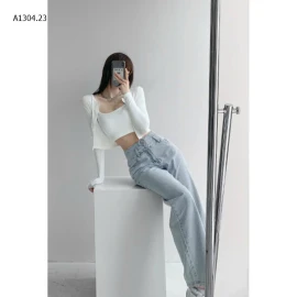 QUẦN JEAN LƯNG CAO 3 KHUY NỮ - sỉ 145k