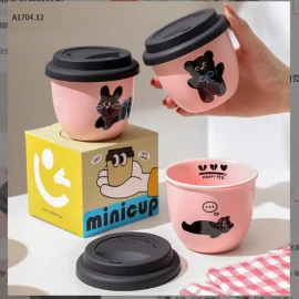 Mini cup bằng sứ 250ml phiên bản Blackpink - Sỉ 145k/ set 2 cup ( hoạ tiết ngẫu nhiên ) 