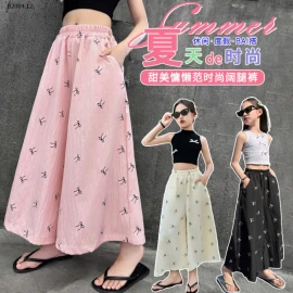 QUẦN ỐNG RỘNG IN NƠ BG -sỉ 147k