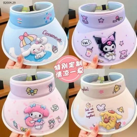 MŨ CHỐNG NẮNG VÀNH RỘNG NỬA ĐẦU KUROMI  CHO BÉ-sỉ 45k
