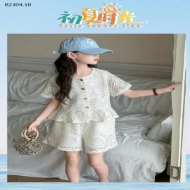 SET BỘ REN RỖNG TAY NGẮN JUZITIGE -sỉ 207k