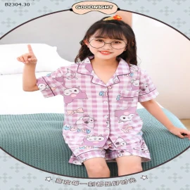 BỘ PIZAMA CỘC TAY CHO BÉ GÁI-sỉ 109k