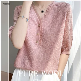 ÁO TAY LỠ CỔ VIỀN BÈO CHO NỮ -sỉ 128k