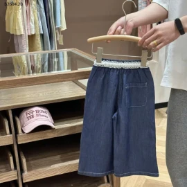 QUẦN JEANS CAP PHỐI REN BÉ GÁI-sỉ 175k