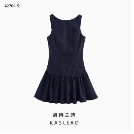 VÁY XẾP LY DENIM KASLEAD sỉ 229k