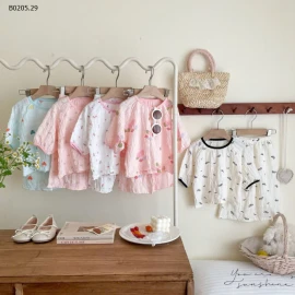 BỘ NGỦ BÉ GÁI DỄ THƯƠNG -sỉ Sz 80-120 : 77k/b           Sz 130-150 : 90k/b 