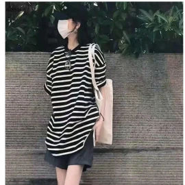 ÁO PHÔNG KẺ CỔ TRÒN RS STUDIO-sỉ 144k