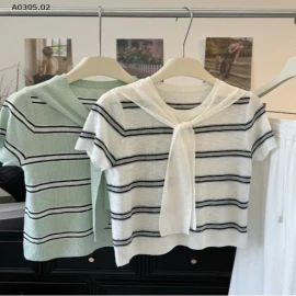 ÁO THUN DỆT KIM KÈM KHĂN -sỉ 165k