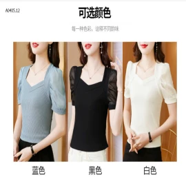 ÁOA NỮ CỔ VUÔNG TAY BỒNG-sỉ 150k 