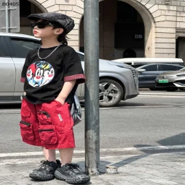 ÁO MICKEY MIX SHORT ĐỎ-sỉ Áo : 120k           Quần : 162k 