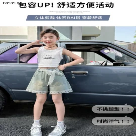 QUẦN SHORT DENIM PHỐI REN JUZITIGE -sỉ 146k