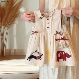 Váy xinh cho bé thêu bên -sỉ 97k