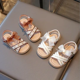 SANDAL NƠ QUAI CHÉO BG-sỉ Sz 22-26 : 120k            Sz 27-31 : 130k 