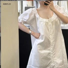 VÁY NGỦ TRẮNG PHỐI REN -sỉ 122k