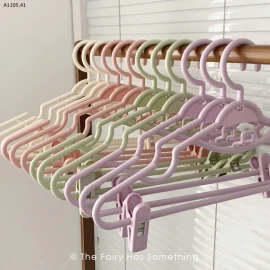 MÓC TREO QUẦN ÁO 2 IN SET 10C -Sỉ 120k/ 1 sét 10 chiếc cùng màu