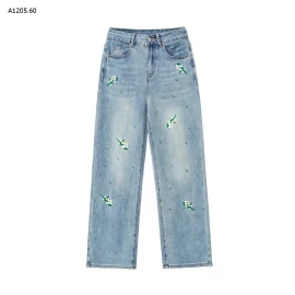 QUẦN JEANS THÊU HOA sỉ 158k