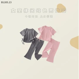 SET Bộ đồ liền thân tay ngắn cho BG  nhà premium-Sỉ 123k