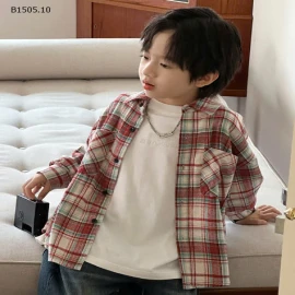 ÁO SƠ MI KẺ DÀI TAY CHO BT -Sỉ 109k