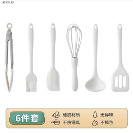 BỘ DỤNG CỤ BẾP NẤU ĂN, LÀM BÁNH 06 MÓN SILICONE  - sỉ 69k/set 6 món