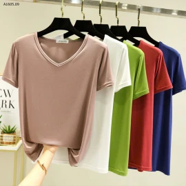 ÁO THUN CỔ TIM CHO NỮ -sỉ 78k