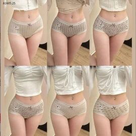 SET 6C QUẦN CHIP HỌA TIẾT CHO NỮ-sỉ 158k/set 6c mix màu