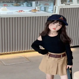 SÉT CHÂN VÁY CHỮ A MIX ÁO ĐE HỞ VAI -sỉ Áo : 117kk           Cv : 148k 