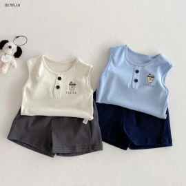 SET BỘ ÁO SÁT NÁCH MIX QUẦN SHORT CHO BT  -sỉ 137k