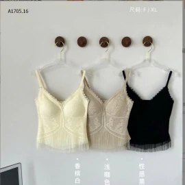 ÁO 2 DÂY PHỐI REN KÈM ĐỆM NGỰC-sỉ 95k