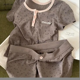 SET BỘ NGỦ CỘC TAY HỌA TIẾT NỮ-sỉ 133k