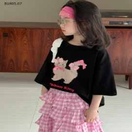 SET ÁO PHÔNG MÈO MIX CHÂN VÁY DÀI BG -Giá sỉ như sau: áo : 142k váy : 220k 