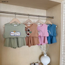 BỘ CỘC HÈ BA lỖ CHO BÉ TRAI, BÉ GÁI CUTE - Sỉ 127k