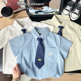 SƠ MI CỘC TAY KÈM CÀ VẠT - sỉ 120k