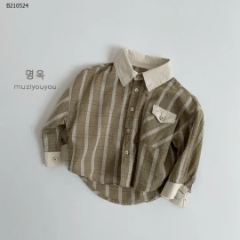 ÁO SƠ MI KẺ CHO BÉ TRAI - sỉ 146k