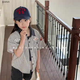ÁO SƠ MI DENIM PHỐI CỔ  ADBABY- sỉ 183k