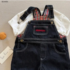 QUẦN YẾM DENIM CHỮ ĐỎ NHÀ MMY BT BG-Sỉ 189k