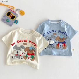 ÁO PHÔNG CỘC TAY HOẠT HÌNH CHO BÉ -Sỉ 99k