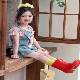 SET VÁY YẾM + ÁO THUN BÈO BÉ GÁI-Sỉ giá  Yếm: 168k  Áo : 98k  Cả set: 235k 