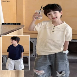 ÁO CỘC CHẤT DỆT KIM CHO BÉ TRAI  - sỉ 152k