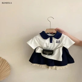 SET ÁO THUN MIUMIU MIX CHÂN VÁY CHO BÉ GÁI- Sỉ  áo=cv: 150k