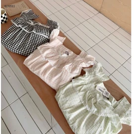 VÁY NGỦ KẺ KÈM ĐỆM NGỰC MAD NONO   - sỉ 185k