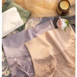  SÉT 5 QUẦN CHIP CẠP CAO PHỐI REN   - Sỉ 115k/1 set 5 chiếc mix màu 