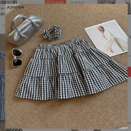 CHÂN VÁY KẺ CARO DÁNG CHỮ A NỮ - sỉ 130k